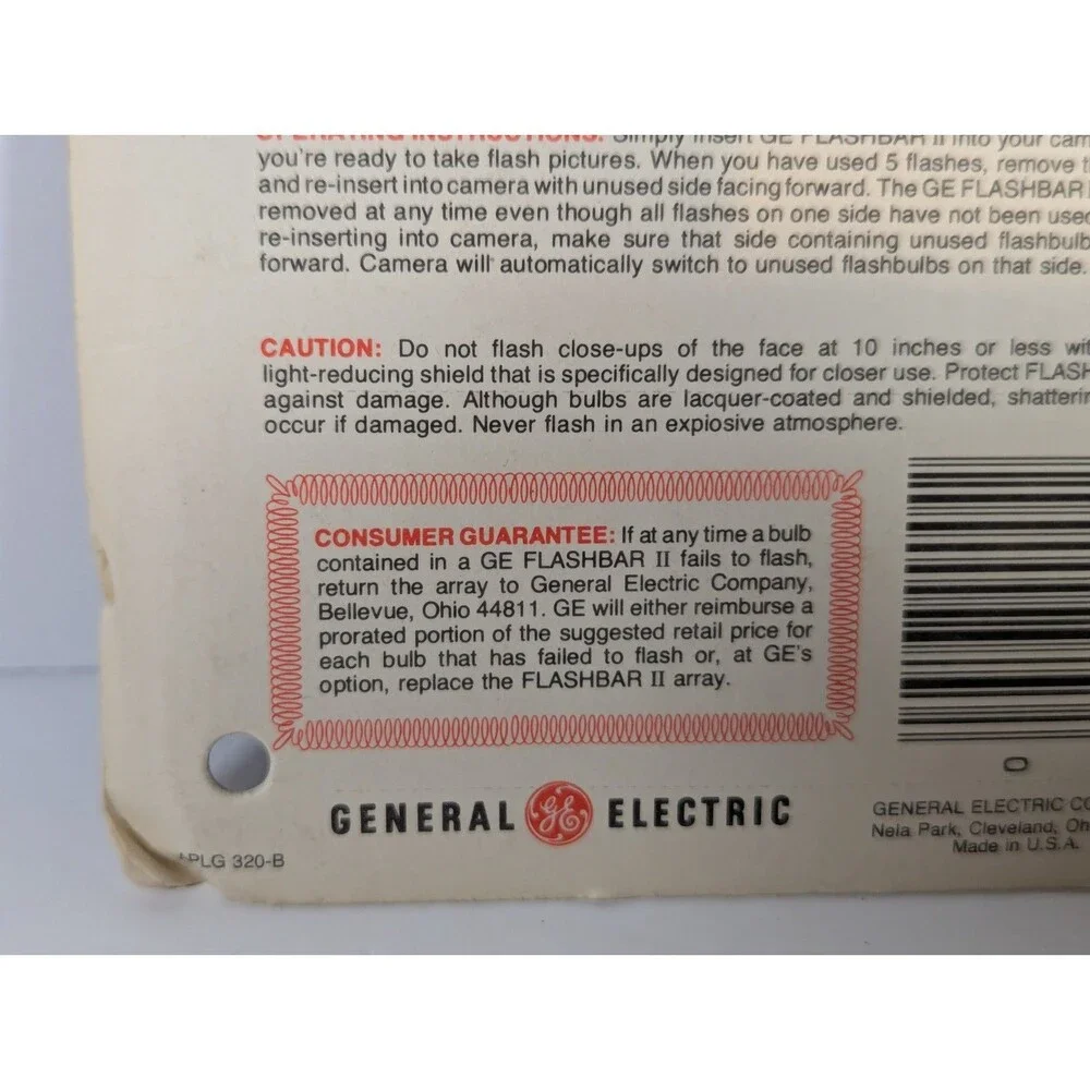 GE Flash Bar II Twin Pack for Polaroid SX-70 Film Cameras New Old Stock